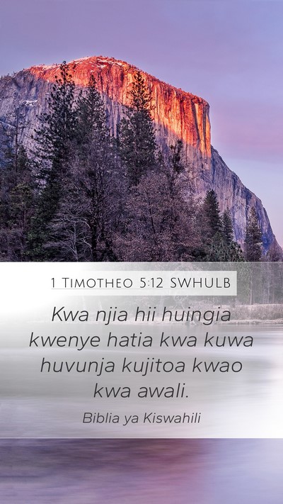 1 Timotheo 5:12 SWHULB Bible Verse Image
