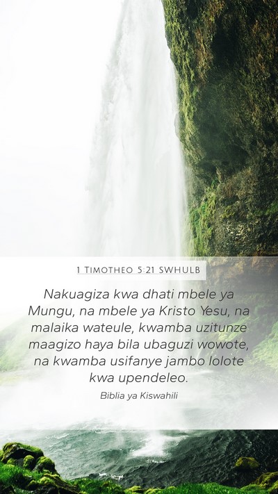 1 Timotheo 5:21 SWHULB Bible Verse Image