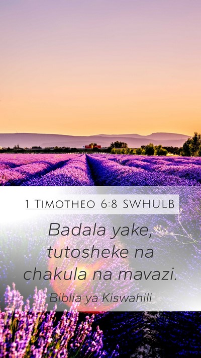 1 Timotheo 6:8 SWHULB Bible Verse Image