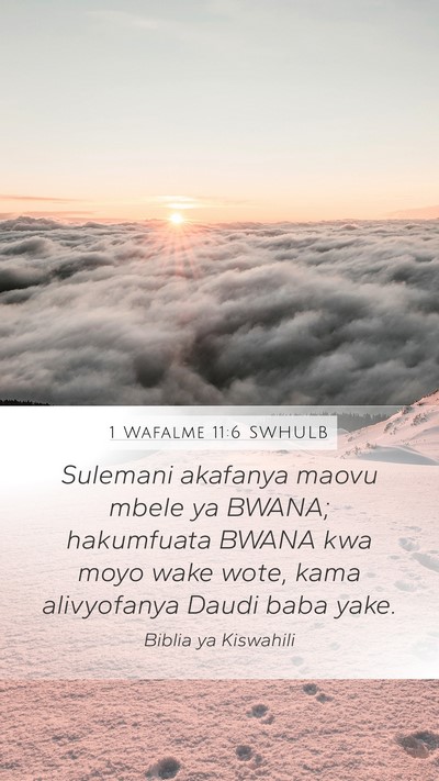 1 Wafalme 11:6 SWHULB Bible Verse Image