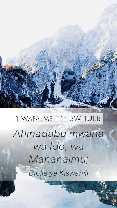 1 Wafalme 4:14 SWHULB Bible Verse Image