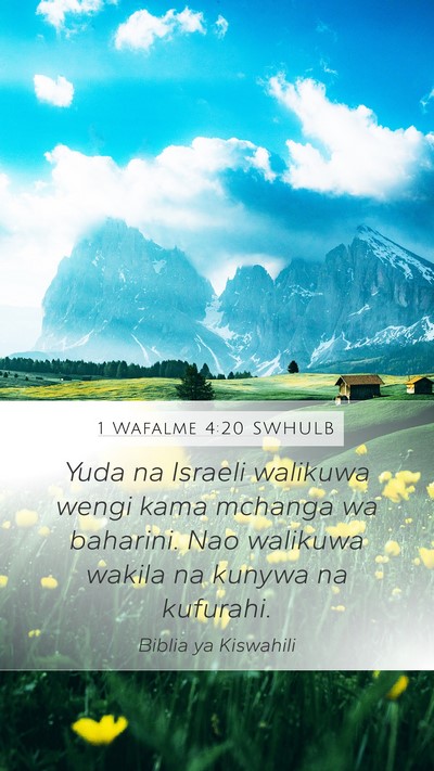 1 Wafalme 4:20 SWHULB Bible Verse Image