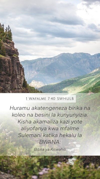1 Wafalme 7:40 SWHULB Bible Verse Image