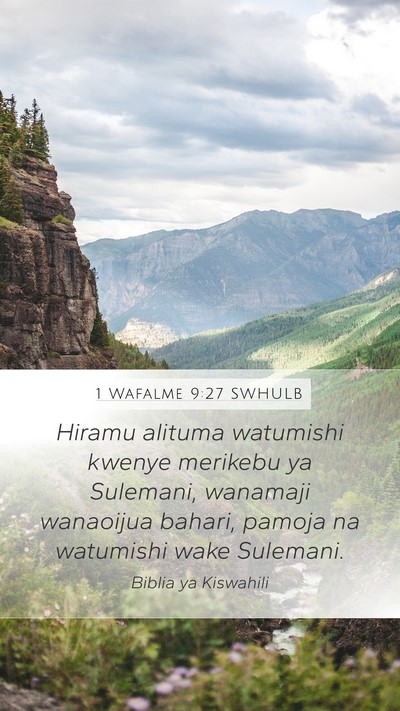 1 Wafalme 9:27 SWHULB Bible Verse Image