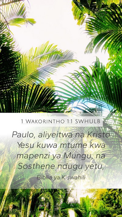 1 Wakorintho 1:1 SWHULB Bible Verse Image