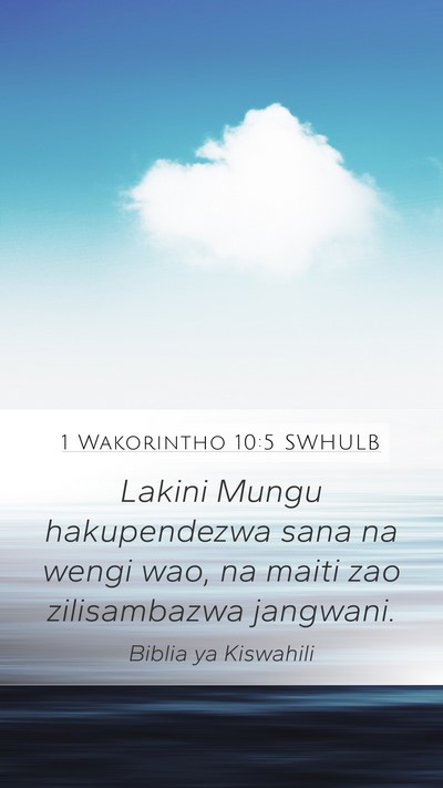 1 Wakorintho 10:5 SWHULB Bible Verse Image