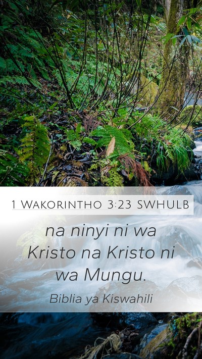 1 Wakorintho 3:23 SWHULB Bible Verse Image