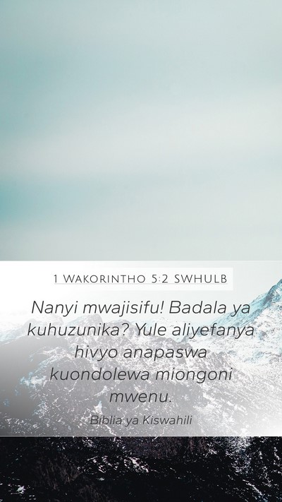1 Wakorintho 5:2 SWHULB Bible Verse Image