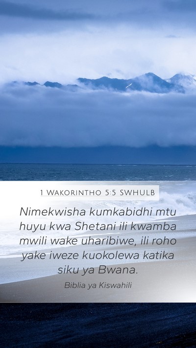 1 Wakorintho 5:5 SWHULB Bible Verse Image