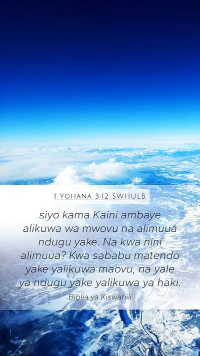 1 Yohana 3:12 SWHULB Bible Verse Image