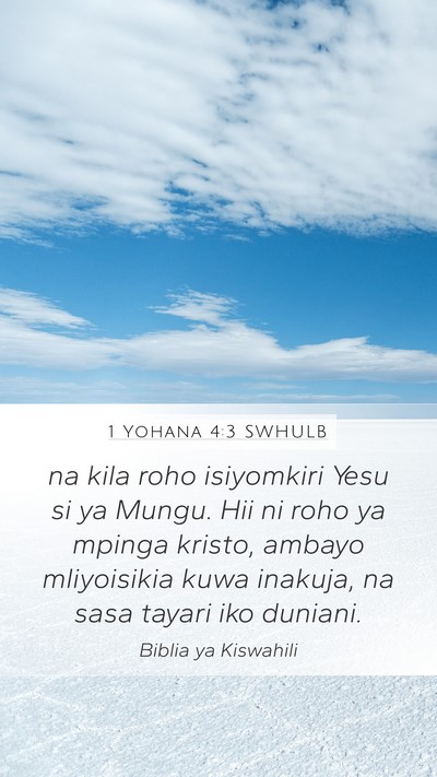 1 Yohana 4:3 SWHULB Bible Verse Image