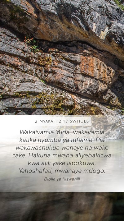 2 Nyakati 21:17 SWHULB Bible Verse Image