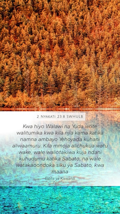2 Nyakati 23:8 SWHULB Bible Verse Image