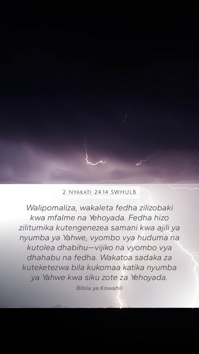 2 Nyakati 24:14 SWHULB Bible Verse Image