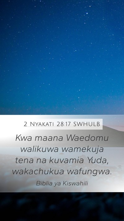 2 Nyakati 28:17 SWHULB Bible Verse Image