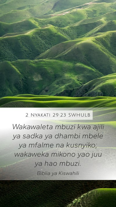 2 Nyakati 29:23 SWHULB Bible Verse Image