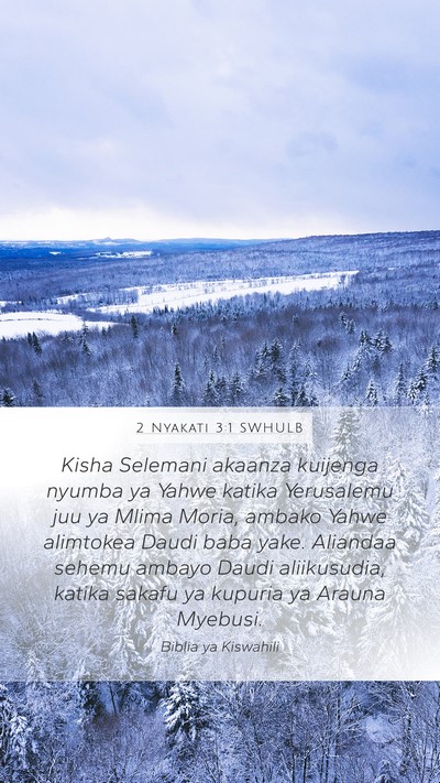 2 Nyakati 3:1 SWHULB Bible Verse Image
