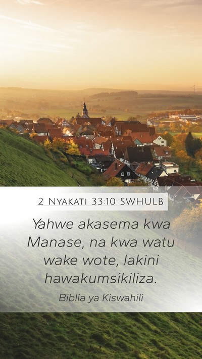 2 Nyakati 33:10 SWHULB Bible Verse Image