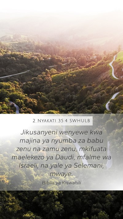2 Nyakati 35:4 SWHULB Bible Verse Image