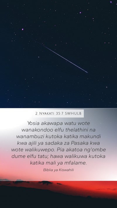 2 Nyakati 35:7 SWHULB Bible Verse Image