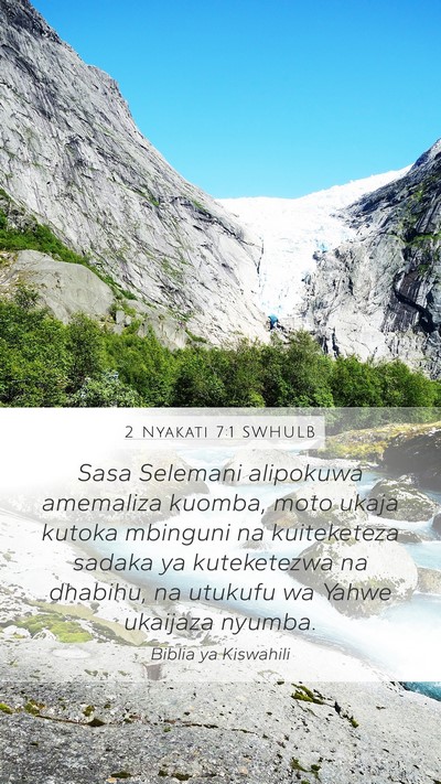 2 Nyakati 7:1 SWHULB Bible Verse Image