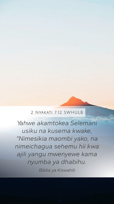 2 Nyakati 7:12 SWHULB Bible Verse Image