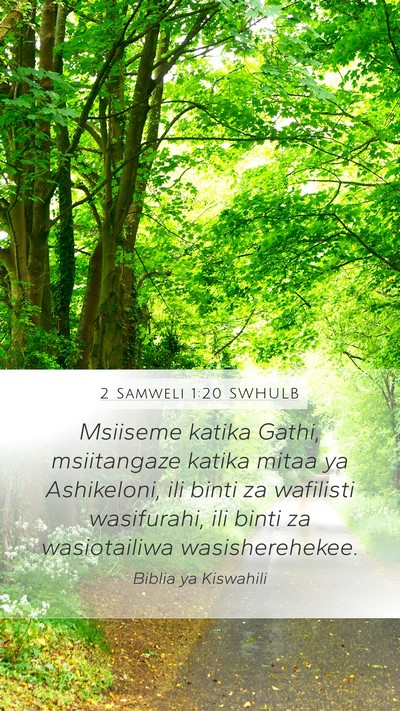 2 Samweli 1:20 SWHULB Bible Verse Image