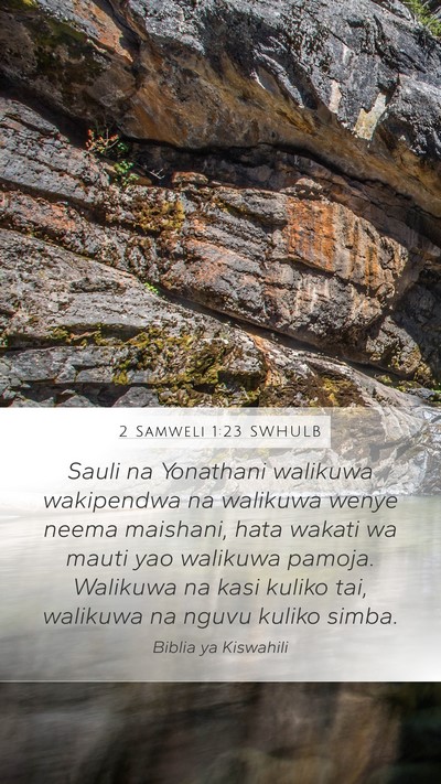 2 Samweli 1:23 SWHULB Bible Verse Image