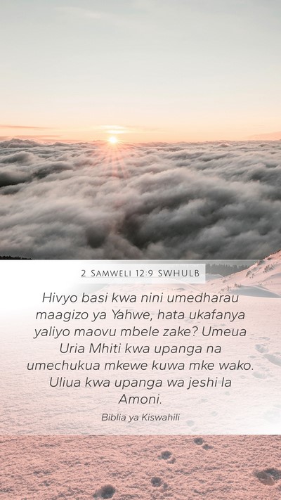 2 Samweli 12:9 SWHULB Bible Verse Image