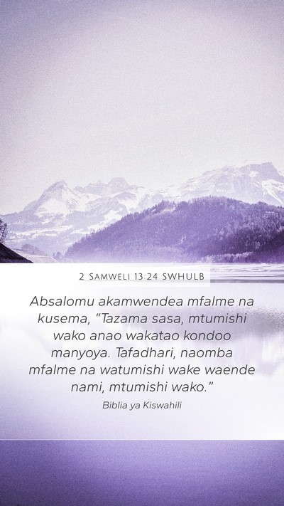 2 Samweli 13:24 SWHULB Bible Verse Image