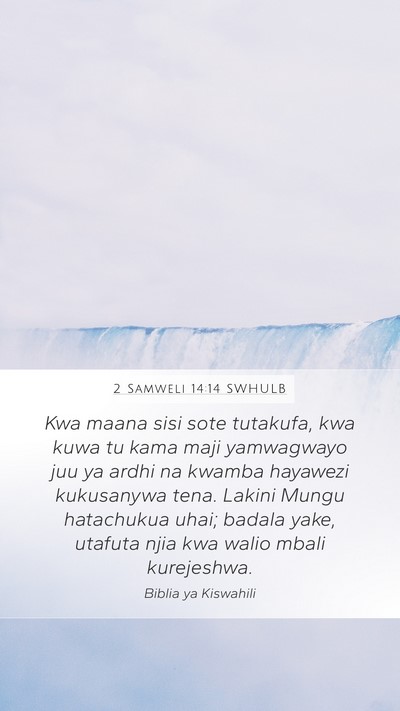2 Samweli 14:14 SWHULB Bible Verse Image