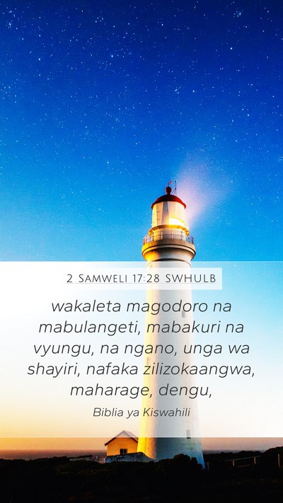 2 Samweli 17:28 SWHULB Bible Verse Image