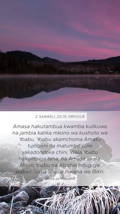 2 Samweli 20:10 SWHULB Bible Verse Image