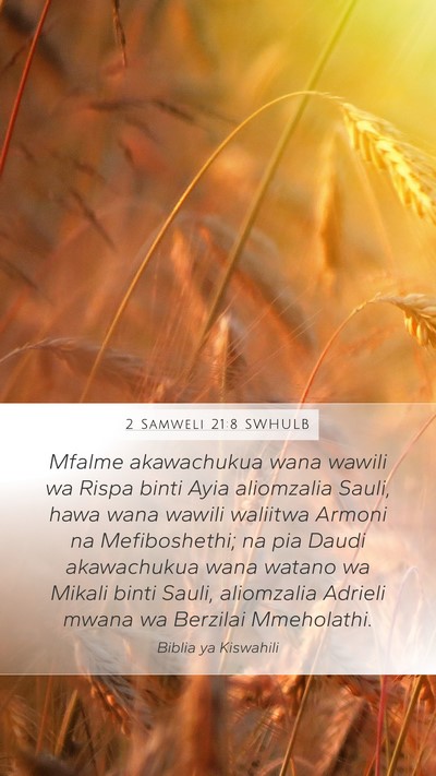 2 Samweli 21:8 SWHULB Bible Verse Image