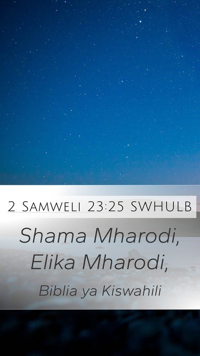 2 Samweli 23:25 SWHULB Bible Verse Image