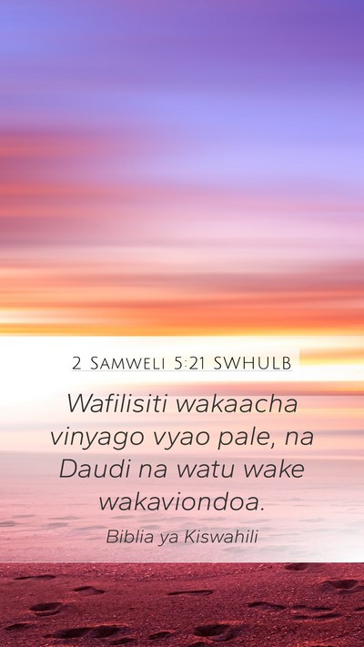 2 Samweli 5:21 SWHULB Bible Verse Image