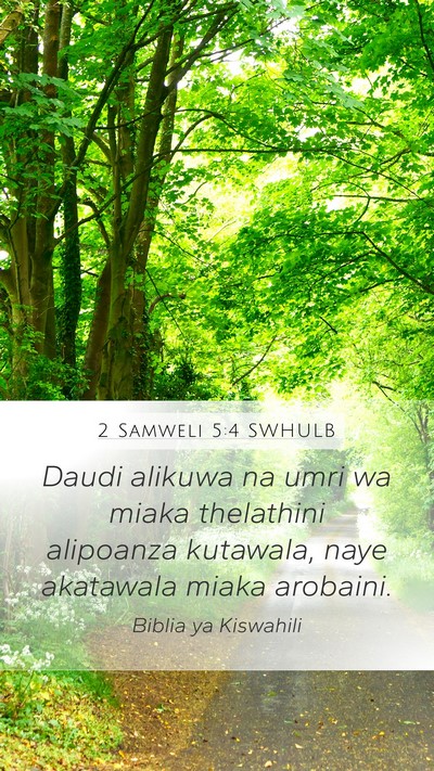 2 Samweli 5:4 SWHULB Bible Verse Image