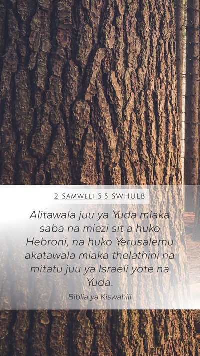 2 Samweli 5:5 SWHULB Bible Verse Image