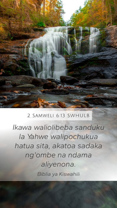 2 Samweli 6:13 SWHULB Bible Verse Image
