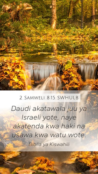 2 Samweli 8:15 SWHULB Bible Verse Image