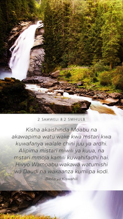 2 Samweli 8:2 SWHULB Bible Verse Image
