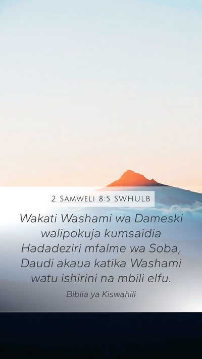 2 Samweli 8:5 SWHULB Bible Verse Image