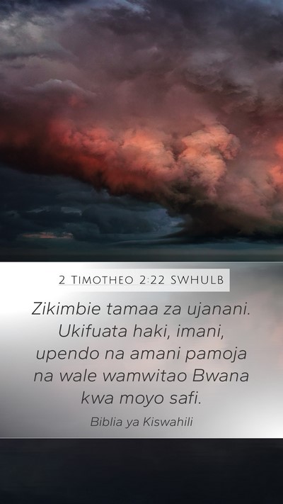 2 Timotheo 2:22 SWHULB Bible Verse Image
