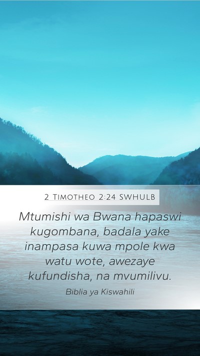 2 Timotheo 2:24 SWHULB Bible Verse Image