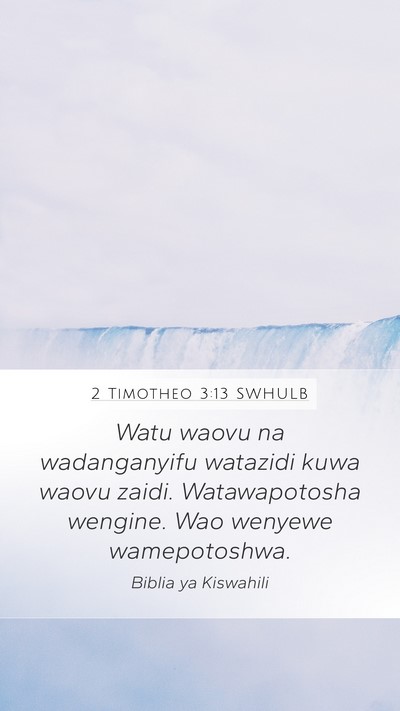 2 Timotheo 3:13 SWHULB Bible Verse Image
