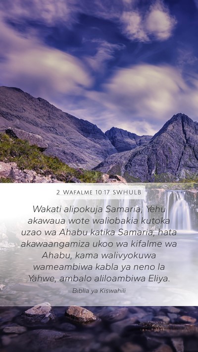 2 Wafalme 10:17 SWHULB Bible Verse Image