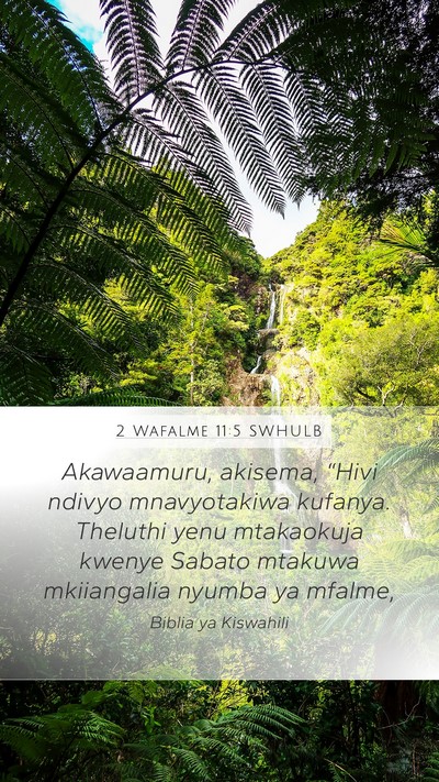 2 Wafalme 11:5 SWHULB Bible Verse Image