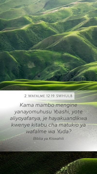 2 Wafalme 12:19 SWHULB Bible Verse Image