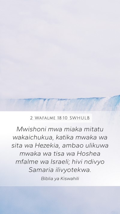 2 Wafalme 18:10 SWHULB Bible Verse Image