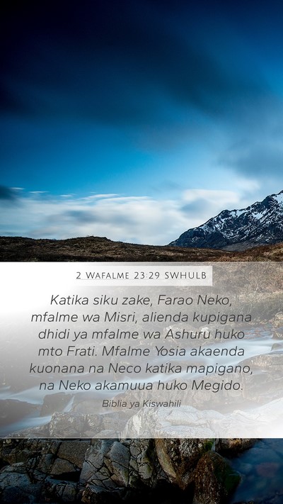 2 Wafalme 23:29 SWHULB Bible Verse Image
